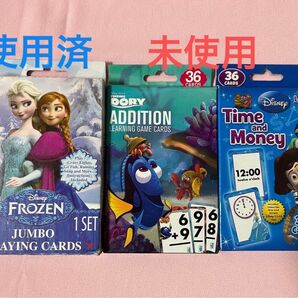 ディズニー Frozen エルサ ドリー 英語 計算、時計 カード トランプ 勉強 Learning Cards