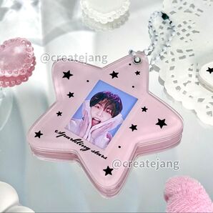 星型 証明写真用カードケース ピンク