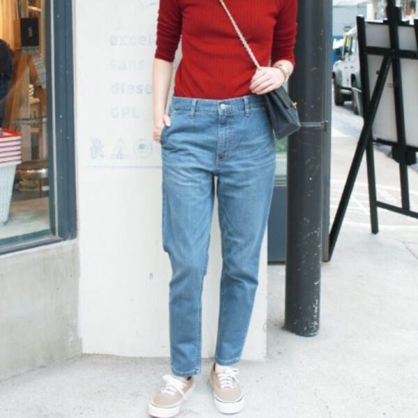 LE DENIM テーパードデニムパンツ 40 定価12000円 スローブイエナ SLOBE IENA デニムパンツ ブルー