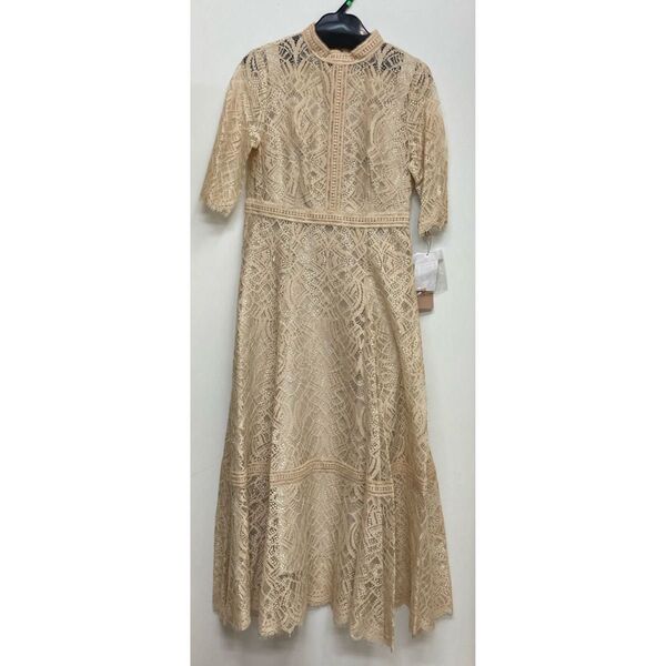 新品 Dorry Doll ドレス パーティードレス 結婚式 モカベージュ Sサイズ アサクラドレス レース