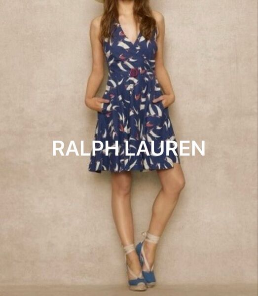 ラルフローレン ヨット柄 ワンピースドレス レトロRALPH LAUREN