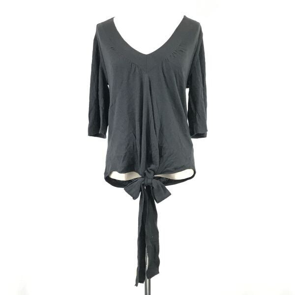 美品★ディーゼル/DIESEL★五分袖トップス/Vネック【レディースS/チャコールグレー/gray】半袖Tシャツ/カットソー/Tops/Shirts◆TBH844