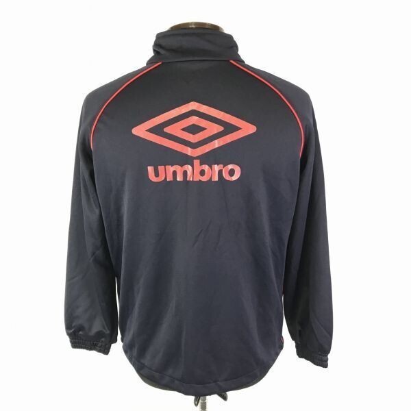 umbro★背面ビッグロゴ/トラックジャケット【メンズS/黒】ジャージ/両サイドポケット/アンブロ◆BF238