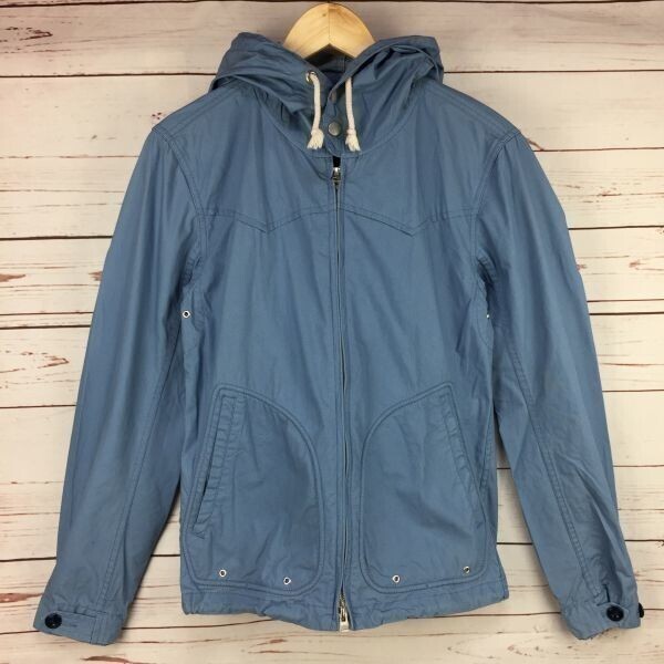 アメリカンラグシー★コットンパーカー【サイズ1/メンズS/水色】ブルゾン/アウター/フルダブルジップ/hoodie/AMERICAN RAG CIE◆I50-04