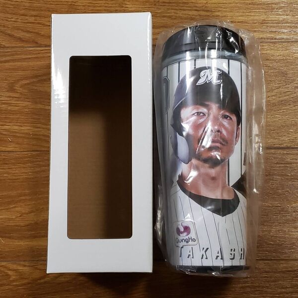 未使用品 千葉ロッテ マリーンズ 鳥谷敬 選手 BC選手フォト タンブラー グッズ 背番号00 公式 阪神タイガース プロ野球