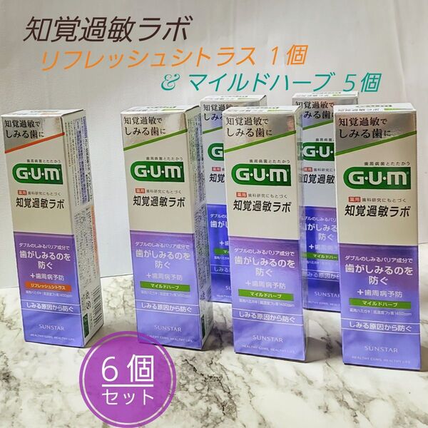 新品 サンスター GUM ガム 知覚過敏ラボ デンタルペースト リフレッシュシトラス 90g ・ マイルドハーブ 90g セット