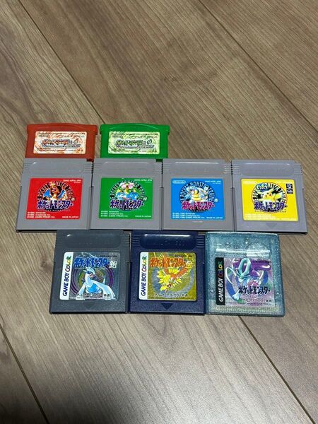 ポケモン9種(赤、緑、青、ピカ、銀、金、クリ、ファイア、リーフ)セット