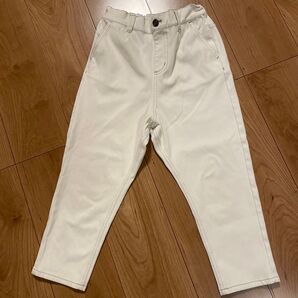 GLOBAL WORK 120サイズ ホワイト テーパードパンツ らくかる