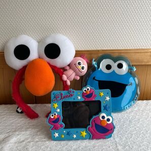 セサミストリート グッズ3点セット USJ ユニバ クッキーモンスター エルモ