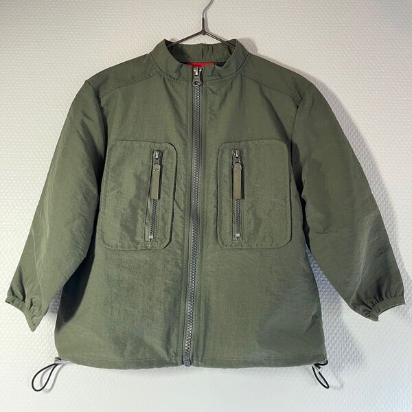 子供服 ジャケット ジャンパー 100cm カーキ アウトドア 薄手ジャケット