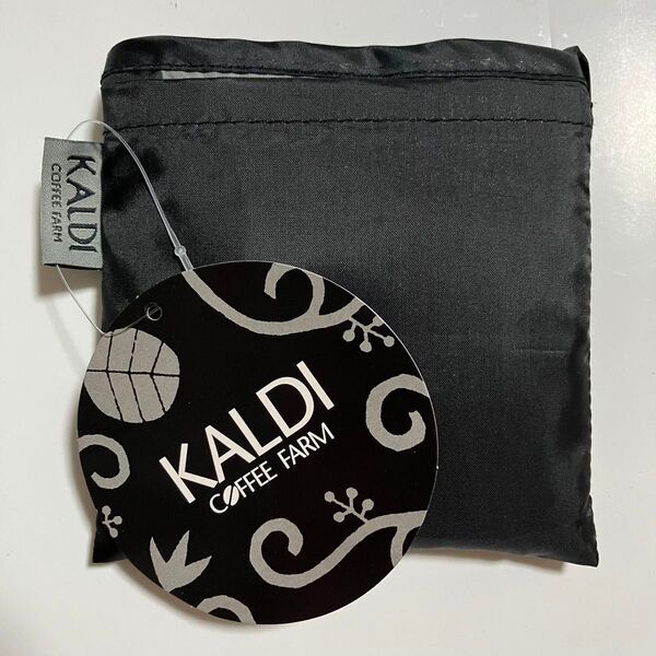 未使用 KALDI COFFEE FARM エコバッグ To be Happy ブラック ブラック カルディ