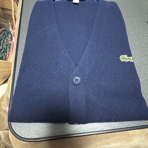 LACOSTE カーディガンワンポイントロゴ ブルー