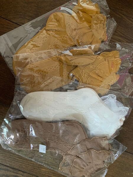 レース靴下 レース 子供ソックス靴下 4点セット 7-9歳 17-23cm 在庫一掃