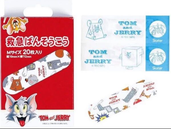 救急 ばんそうこう トム&ジェリー 20枚 絆創膏 日本製