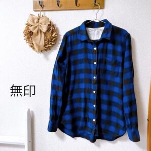 シャツ 長袖 長袖シャツ トップス 無印良品 XL シャツ ブラウス 長袖シャツ グレー コットン トップス コッ
