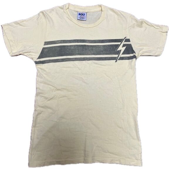 LIGHTNING BOLT Tシャツ クリーム色 稲妻 メンズ