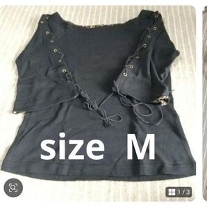 トップス カットソー 黒 M ブラック