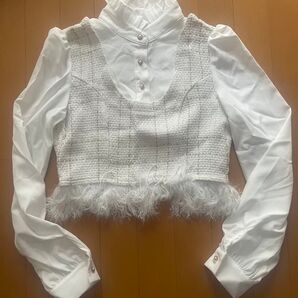 長袖 ブラウス フリル