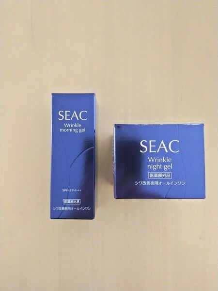 SEAC シワ改善朝用夜用オールインワン 夜用オールインワンゲル シーク 朝用