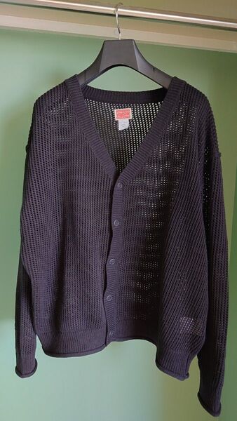 【未使用品】HINSON/ヒンソン メッシュ カーディガン/Mサイズ/リラックスフィット