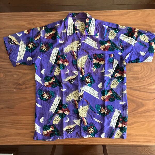 GET ARNIE HAWAIIAN SHIRTS ハワイアンアロハ ビンテージ 古着 レーヨン 半袖 オープンカラーシャツ