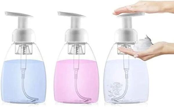 ソープディスペンサー 泡 ハンドソープ 詰め替え 3個 300ml クリア