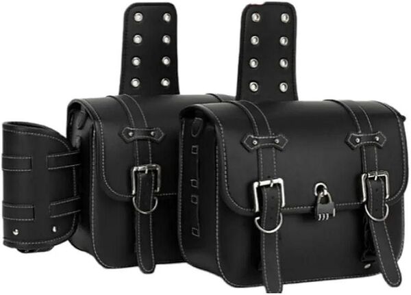 サドルバッグ ツール バイク 工具 ドリンクホルダー付属 収納 ブラック