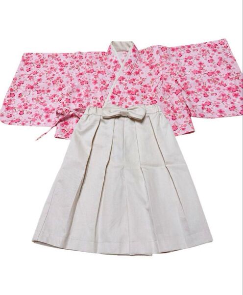 ベビー袴 80~90cm 桜柄 セパレート