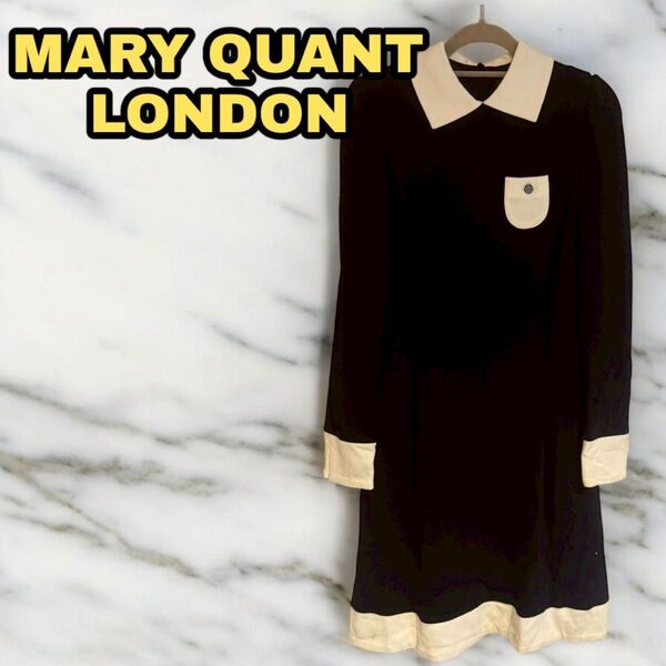 MARY QUANT フォーマル ワンピースバイカラー マリークワント