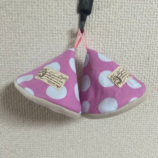 ハンドメイド 三角鍋つかみ2個セット ミトン