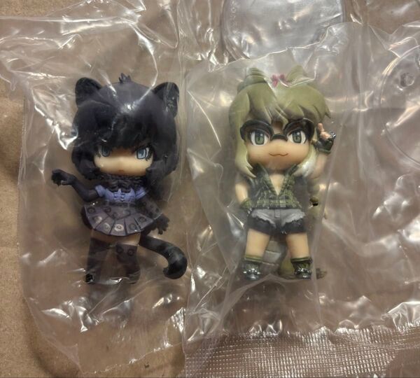 けものフレンズ デフォルメ立体図鑑 かぷせるフレンズ ブラックジャガー メガネカイマン フィギュア マスコット