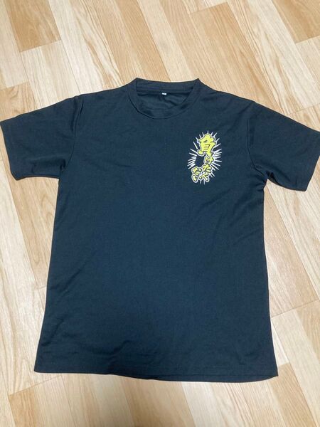 メッセージTシャツ 黒 ブラック M 150cm 160cm 男の子 メンズ サラサラ Tシャツ
