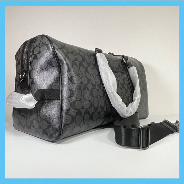 【新品・未使用】 COACH タグ有り ベンチュラー ボストン バッグ シグネチャー ブラック 2way 切り替え