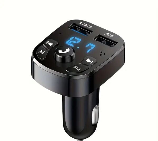 【新品】FMトランスミッター Bluetooth5.0 ハンズフリー通話 高音質