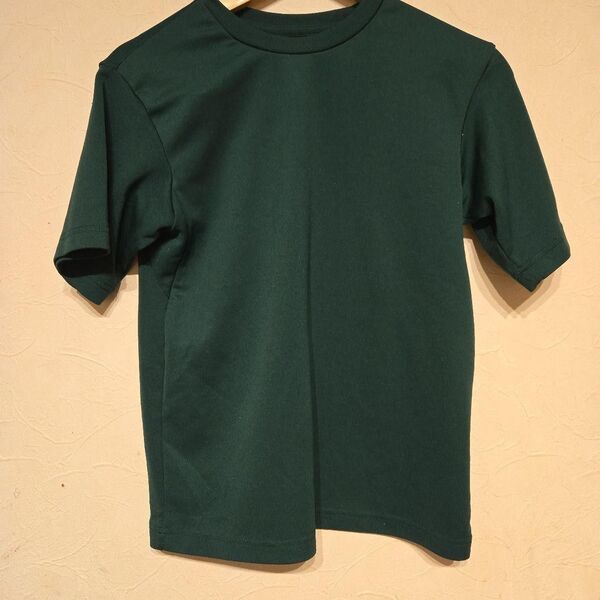 美品 グリーン Tシャツ 【L】 無地 半袖 半袖Tシャツ 古着 クルーネック