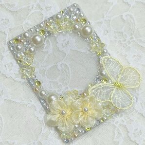【116】黄色のお花 B8 硬質トレカケースデコ