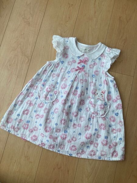 クーラクール サイズ95 花柄 ワンピース