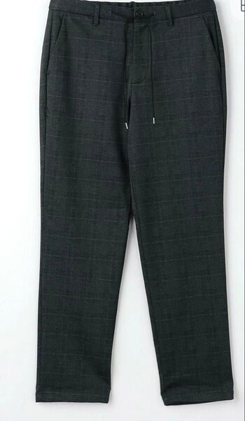 UNITED ARROWS ポンチ プリント イージーパンツ チャコール グレー系 チェック