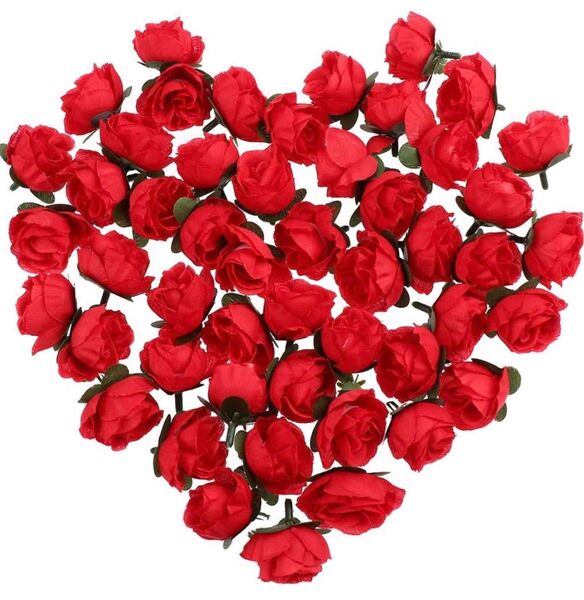 造花 バラ 花ヘッド ローズ 薔薇 花のみ 手芸 結婚式 お見舞い 造花 40個