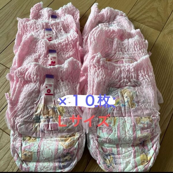 トレパンマン 女の子 Lサイズ×10枚 ユニ・チャーム トレパン りかちゃん お試し 紙おむつ