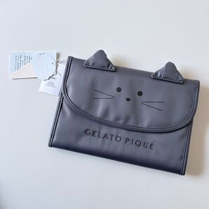 Mサイズ 完売品【新品未使用】 ジェラートピケ CAT母子手帳ケース グレー 灰色