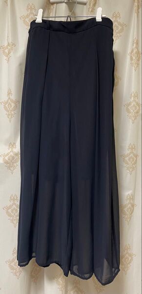 シフォン ワイドパンツ