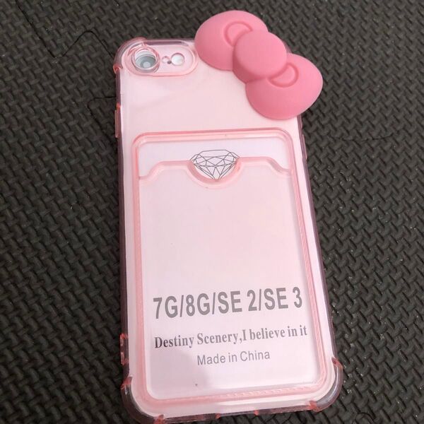 【本日まで】リボン ハローキティiPhone ケース 透明 シリコン