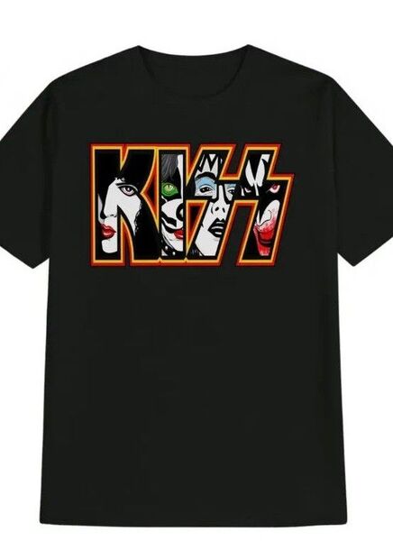 【新品】KISS キッス Tシャツ 黒 ブラック 大きめ ゆったり アメリカン L XL XXL