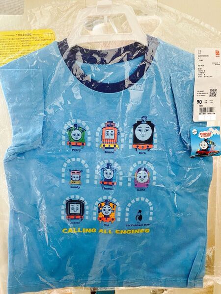 ユニクロ ベビー トドラー Tシャツ 90サイズ 機関車 トーマス トーマス&フレンズ パーシー ヒロ ディーゼル UNIQLO