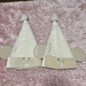 【近日処分品】 ディズニー クリスマス サンタ 帽子 白 ホワイト 53cm