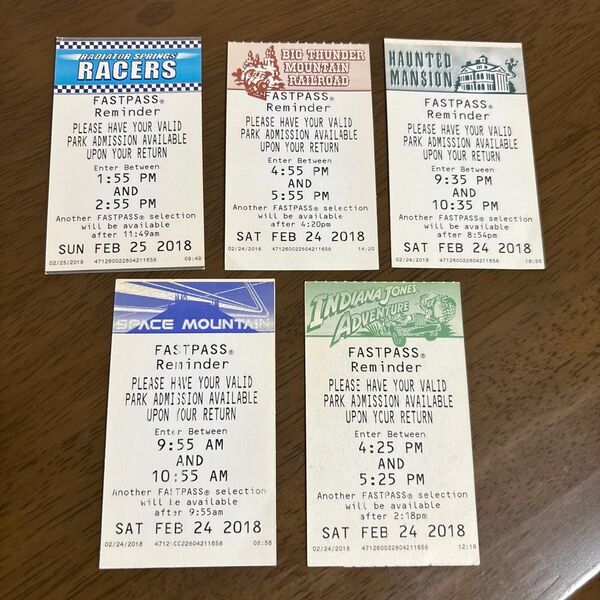 【近日処分品】 アメリカ ディズニー ファストパス カリフォルニア DLR