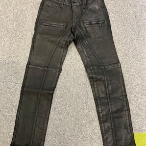 レザー調パンツ レザーコーティングパンツ オイルコーティングパンツ ライダースパンツ バイカーパンツ レザースキニー ストレッチ