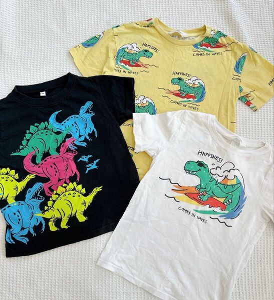 恐竜デザインTシャツ3枚セット 120cm