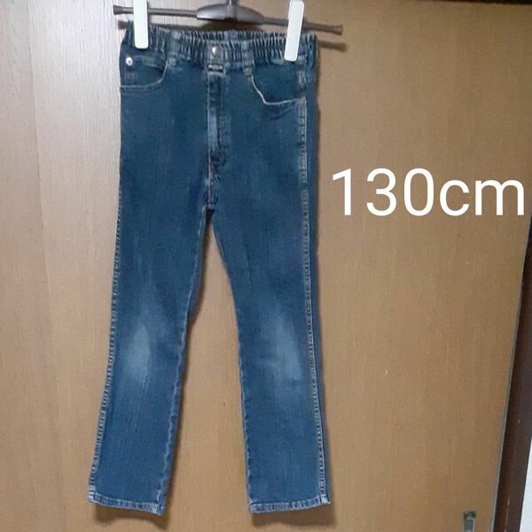 130cm デニム ジーンズ レギンスパンツ ウエストゴム 子供服
